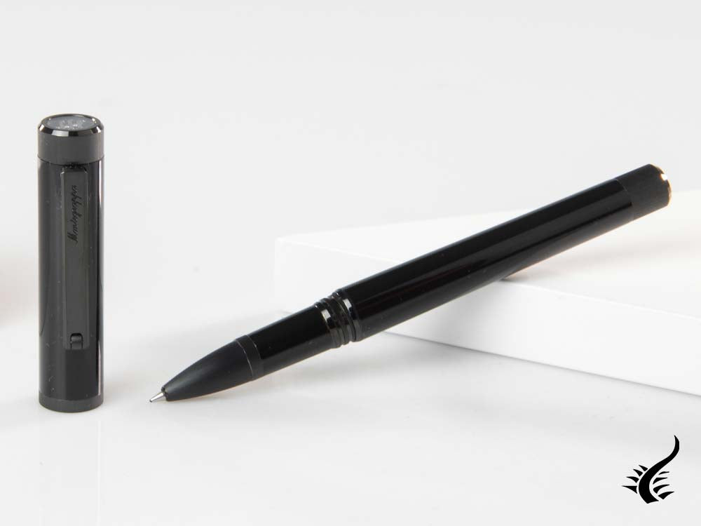 Montegrappa Zero Rollerball pen, Black Resin, Ultra Black Ruthenium. ISZETRBC