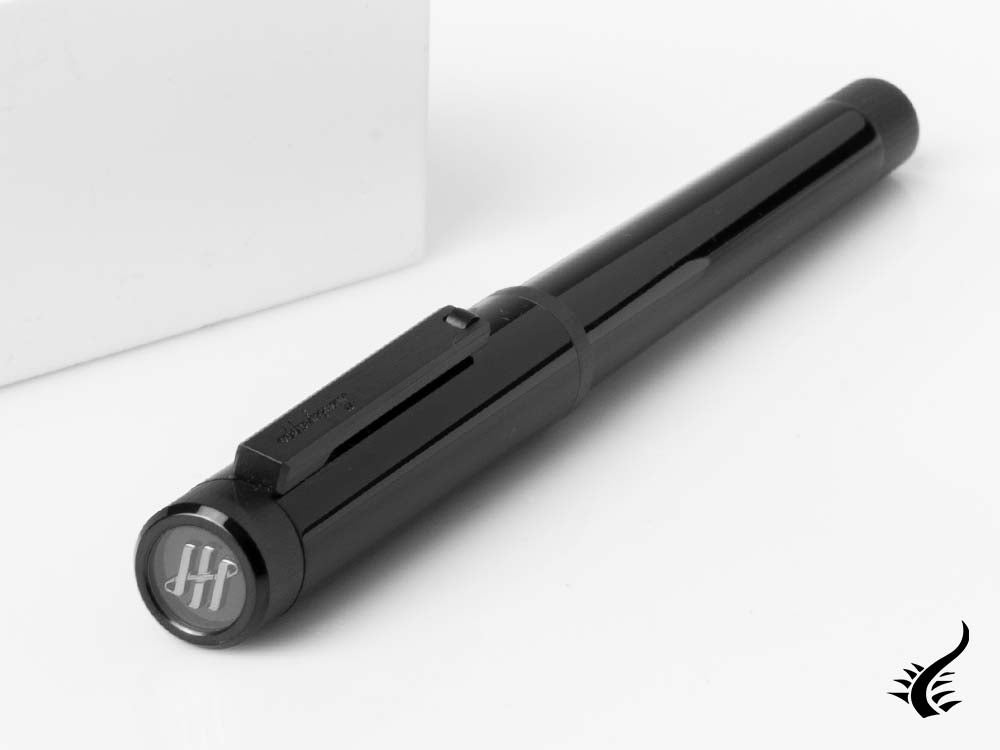 Montegrappa Zero Rollerball pen, Black Resin, Ultra Black Ruthenium. ISZETRBC