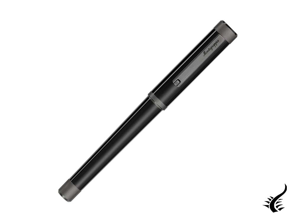 Montegrappa Zero Rollerball pen, Black Resin, Ultra Black Ruthenium. ISZETRBC