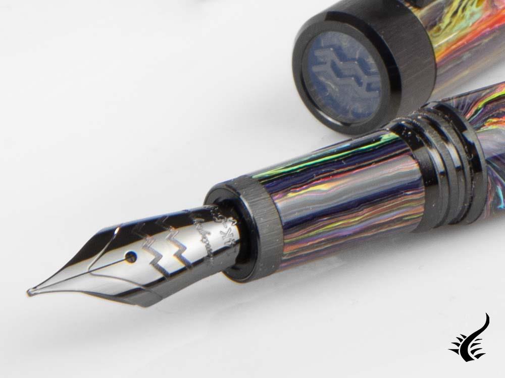 Montegrappa Zero Zodiac Aquarius Fountain Pen, 14K Gold, ISZEZ-4C-V1