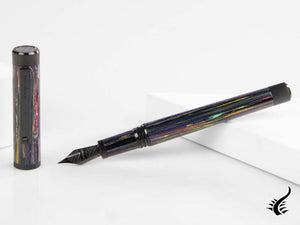 Stylo plume Montegrappa Zero Zodiac Aquarius, acier, ISZEZ-IC-V1