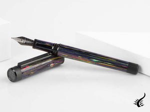 Montegrappa Zero Zodiac Aquarius Fountain Pen, Steel, ISZEZ-IC-V1