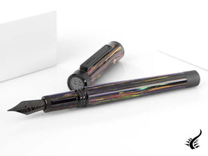 Stylo plume Montegrappa Zero Zodiac Aquarius, acier, ISZEZ-IC-V1