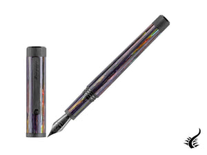 Stylo plume Montegrappa Zero Zodiac Aquarius, acier, ISZEZ-IC-V1