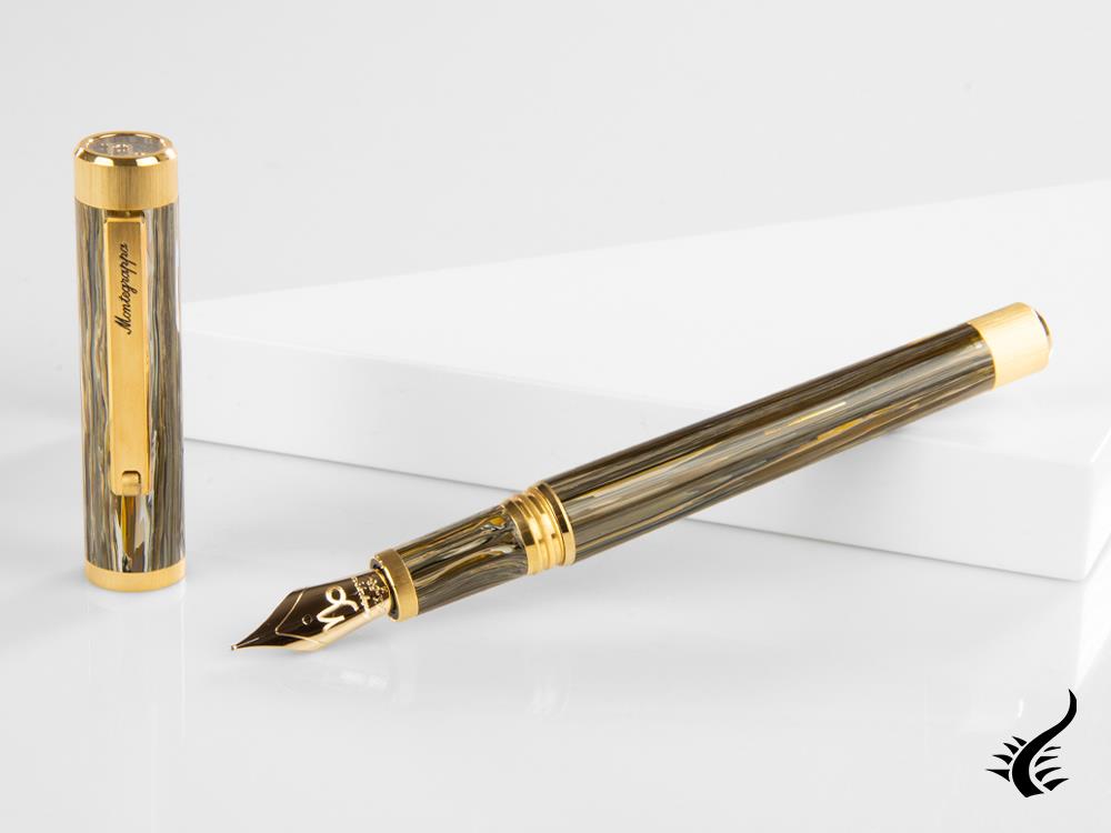 Stylo plume Montegrappa Zero Zodiac Capricorne, 14 carats, LE ISZEZ-4Y-M3