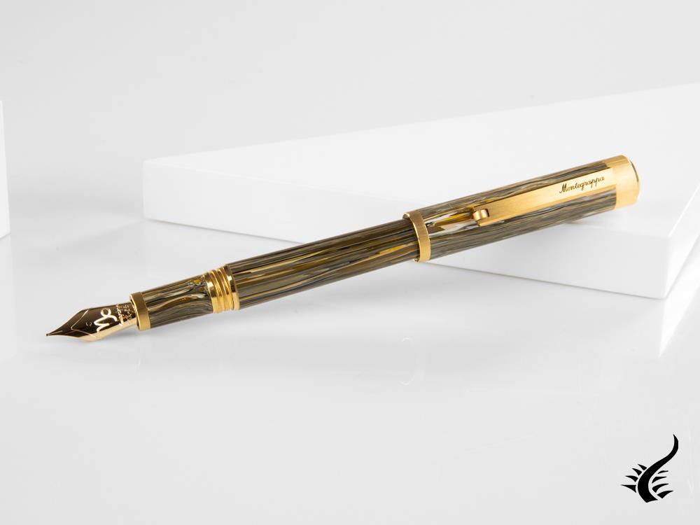 Stylo plume Montegrappa Zero Zodiac Capricorne, 14 carats, LE ISZEZ-4Y-M3