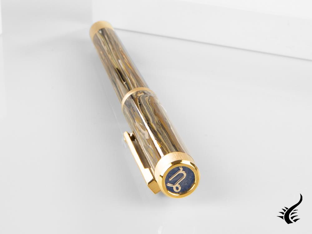 Stylo plume Montegrappa Zero Zodiac Capricorne, 14 carats, LE ISZEZ-4Y-M3