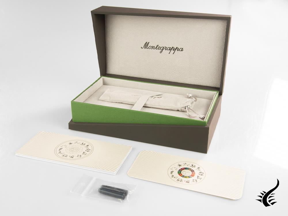 Stylo plume Montegrappa Zero Zodiac Capricorne, 14 carats, LE ISZEZ-4Y-M3