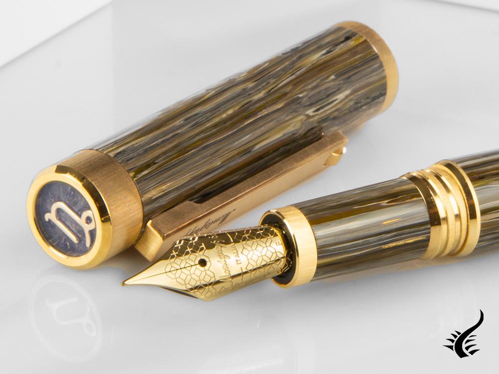 Montegrappa Zero Zodiac Capricorn Fountain Pen, Steel, ISZEZ-IY-M3