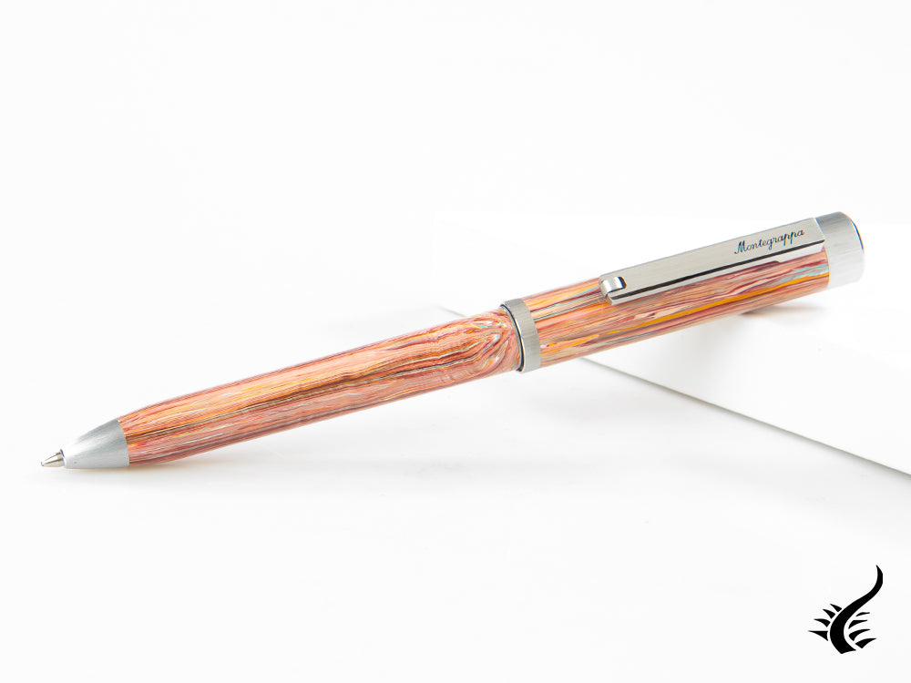 Montegrappa Zero Zodiac Pisces Ballpoint pen, Pink, Stainless Steel, ISZEZBIP-S2