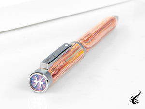 Stylo à bille Montegrappa Zero Zodiac Poissons, rose, acier inoxydable, ISZEZBIP-S2