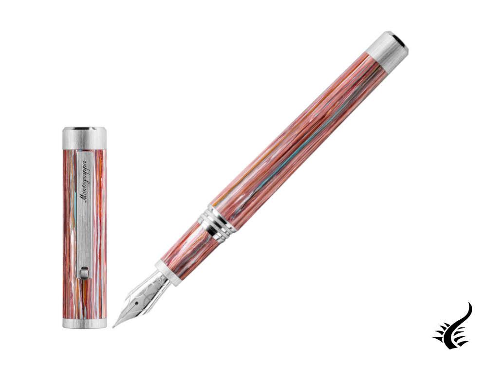 Montegrappa Zero Zodiac Pisces Fountain Pen, Pink, 14k Gold, ISZEZ-4P-S2