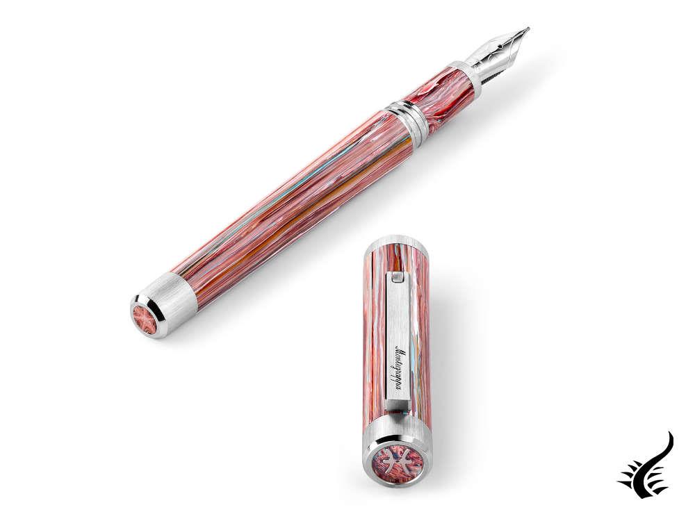 Montegrappa Zero Zodiac Pisces Fountain Pen, Pink, 14k Gold, ISZEZ-4P-S2