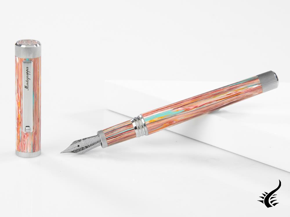 Stylo plume Montegrappa Zero Zodiac Poissons, acier, ISZEZ-IP-S2