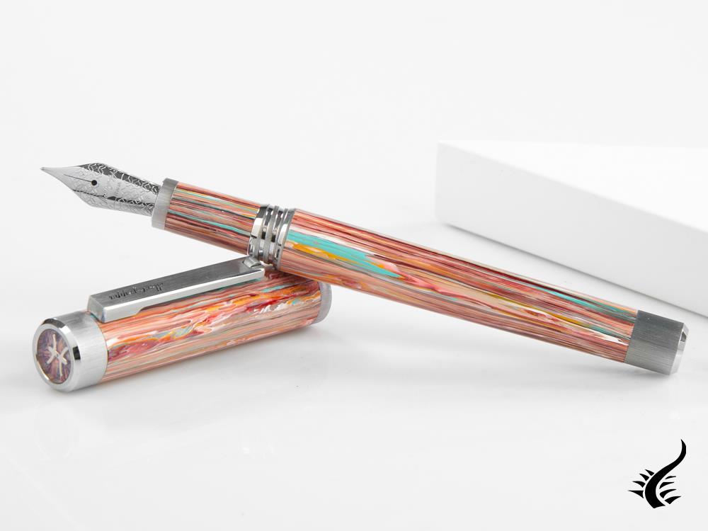 Montegrappa Zero Zodiac Pisces Fountain Pen, Steel, ISZEZ-IP-S2