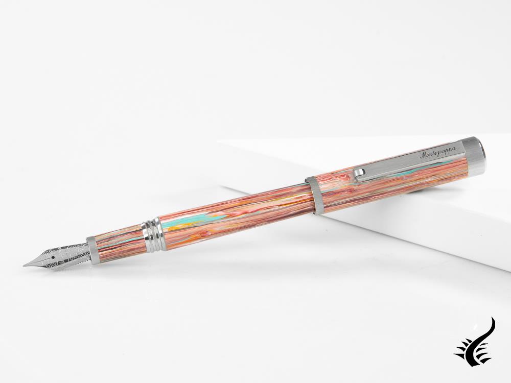 Montegrappa Zero Zodiac Pisces Fountain Pen, Steel, ISZEZ-IP-S2