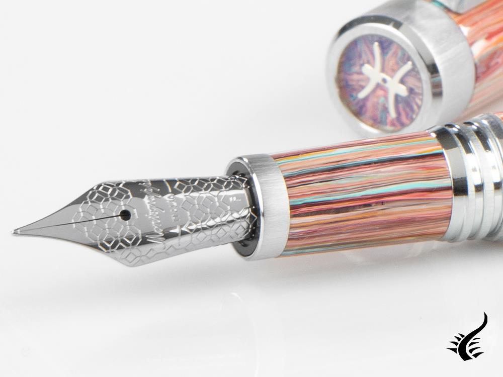 Montegrappa Zero Zodiac Pisces Fountain Pen, Steel, ISZEZ-IP-S2