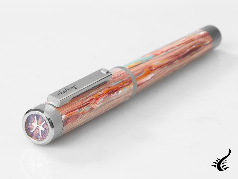 Montegrappa Zero Zodiac Pisces Fountain Pen, Steel, ISZEZ-IP-S2