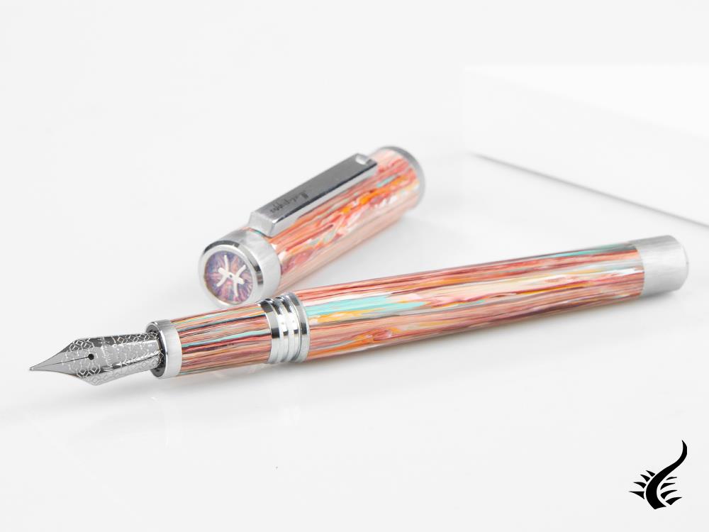 Montegrappa Zero Zodiac Pisces Fountain Pen, Steel, ISZEZ-IP-S2