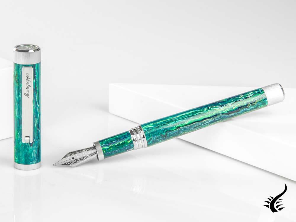 Stylo plume Montegrappa Zero Zodiac Sagittaire, acier, ISZEZ-IP-G10