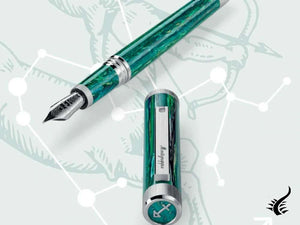 Stylo plume Montegrappa Zero Zodiac Sagittaire, acier, ISZEZ-IP-G10