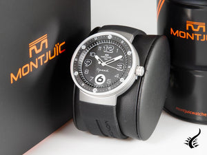 Montjuic Elegance Quartz Watch, Stainless Steel 316L, Black, 43 mm, MJ1.0103.S