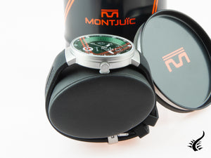 Montre à quartz Montjuic Elegance, acier inoxydable 316L, vert, 43 mm, MJ1.0305.S