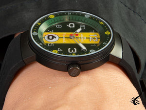 Montre à quartz spéciale Montjuic, acier inoxydable 316L, vert, 43 mm, MJ1.1108.B