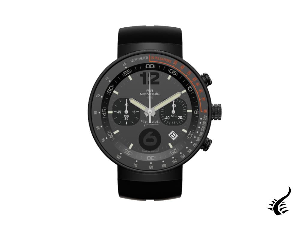 Montjuic Speed Chronograph Quartz Watch, Black, 45 mm, MJ2.0501.B