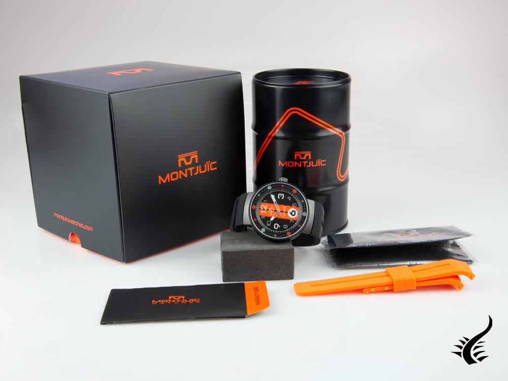 Montjuic Sport Quartz Watch, Stainless Steel 316L, Black, 43 mm, MJ1.0801.B