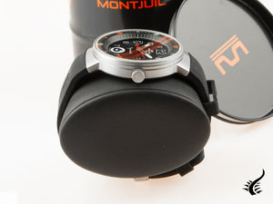 Montre à quartz Montjuic Standard, acier inoxydable 316L, noir, 43 mm, MJ1.0101.S