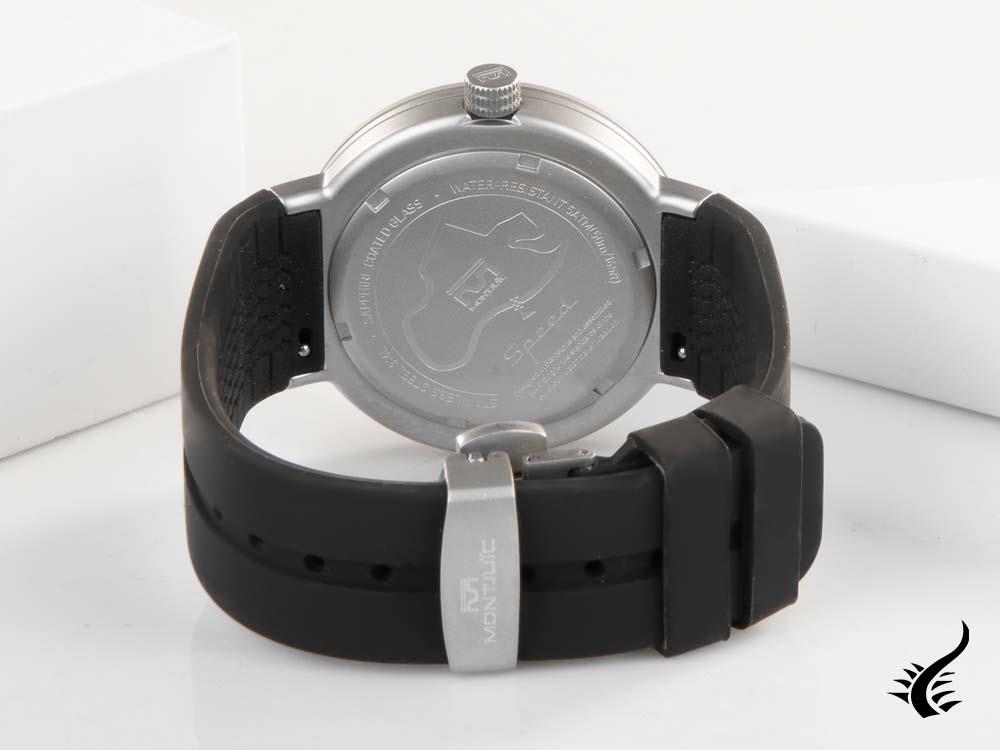 Montjuic Standard SS Quartz Watch, Stainless Steel, Black, 43 mm, MJ1.0102.S