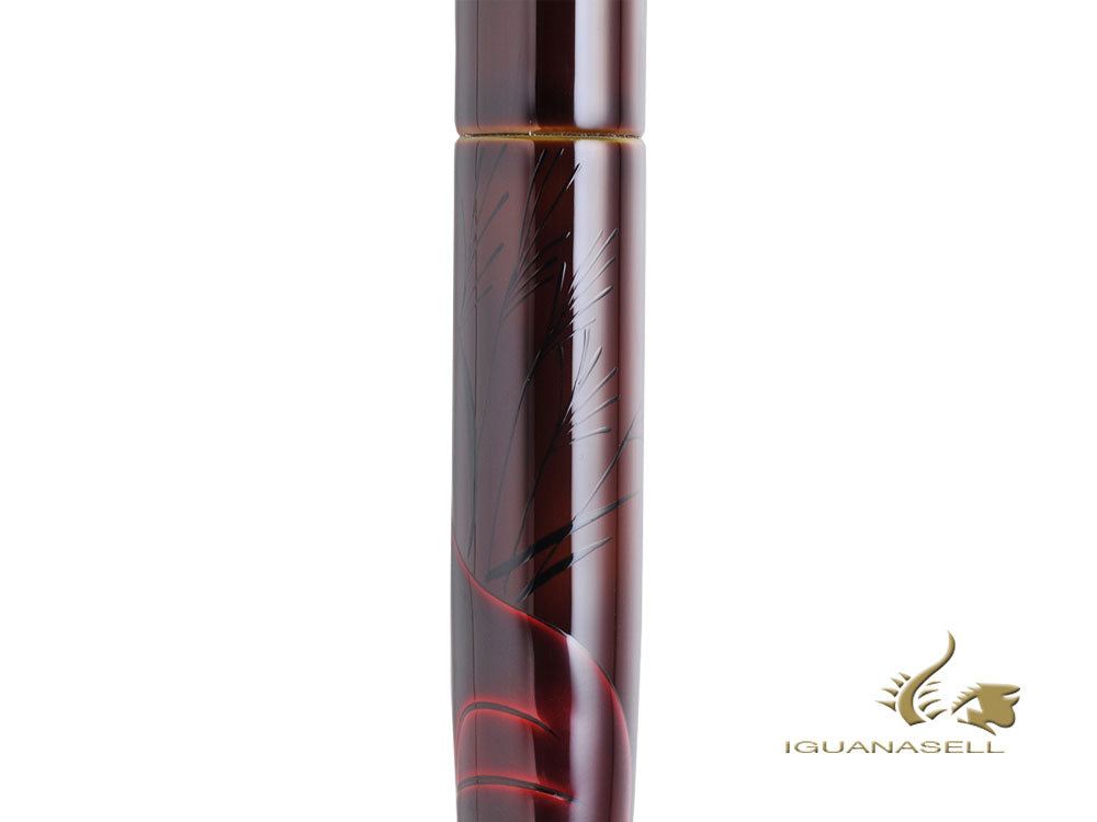 Nakaya Cigar Fountain Pen A fox with the harvest moon, Ebonite