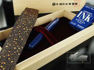 Nakaya Cigar Piccolo, Stylo Plume Kikyo, Ebonite, laque Urushi