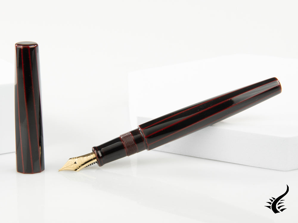 Stylo plume à cigare Nakaya Kuro-Tamenuri, décapode (TW), ébonite, Urushi