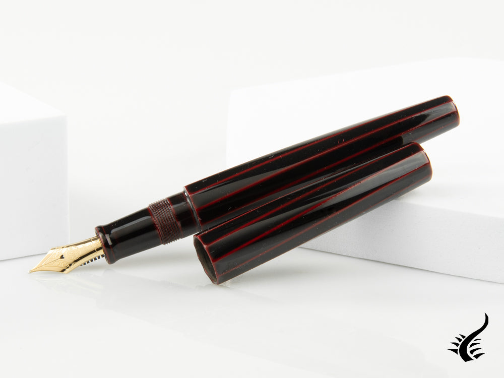 Nakaya Cigar Fountain Pen Kuro-Tamenuri, Decapod (TW), Ebonite, Urushi