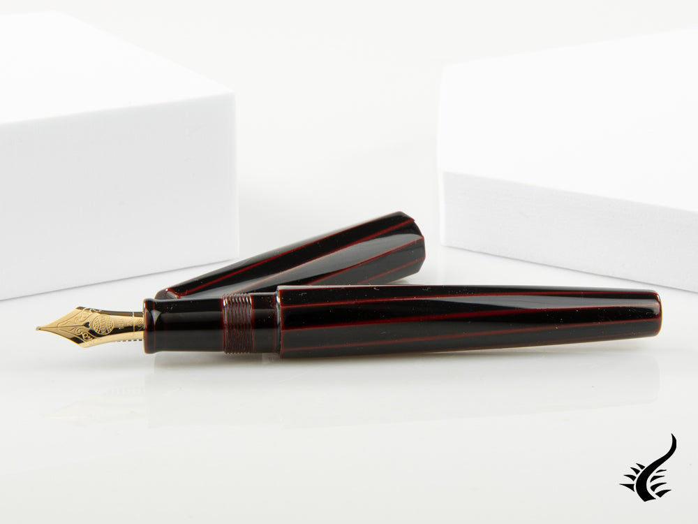 Nakaya Cigar Fountain Pen Kuro-Tamenuri, Decapod (TW), Ebonite, Urushi