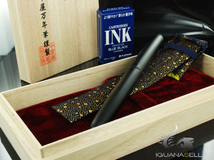 Stylo plume Nakaya Cigar Long, Black Hairline, Ebonite