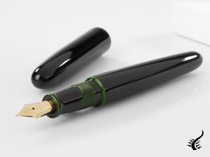 Nakaya Cigar Fountain Pen, Midori-Tamenuri , Ebonite and Urushi lacquer