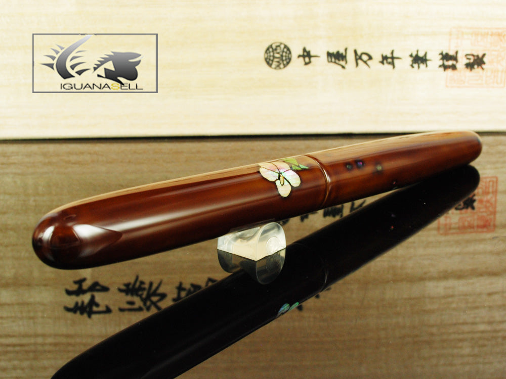 Stylo Plume Cigare Nakaya, laque Mukuge, Ebonite et Urushi