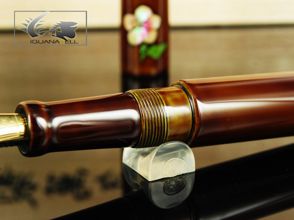 Nakaya Cigar Fountain Pen, Mukuge, Ebonite and Urushi lacquer