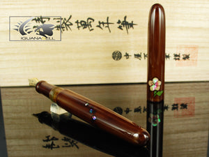 Nakaya Cigar Fountain Pen, Mukuge, Ebonite and Urushi lacquer