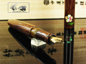 Nakaya Cigar Fountain Pen, Mukuge, Ebonite and Urushi lacquer