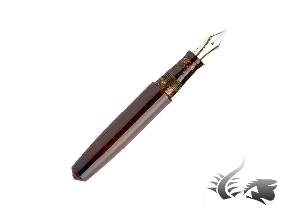 Nakaya Cigar Fountain Pen, Olive Green, Ebonite and Urushi lacquer