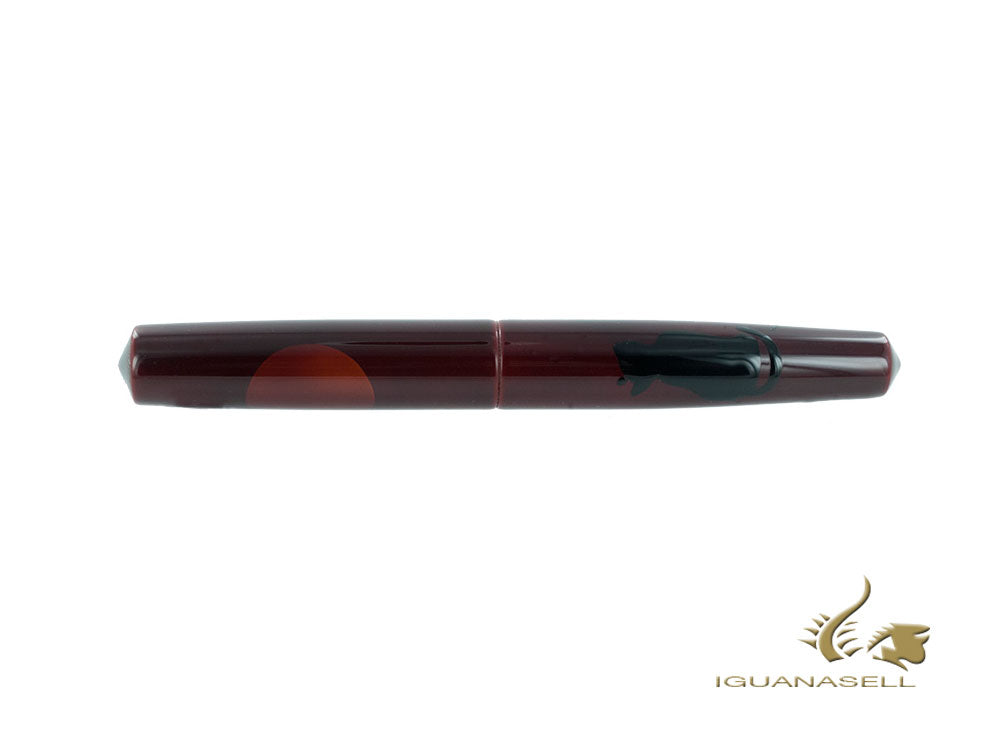 Stylo plume Nakaya Cigar Piccolo, Un chat profitant de la lune, Ebonite