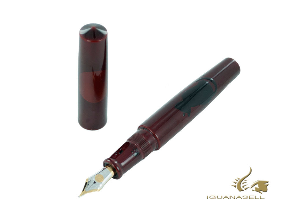 Nakaya Cigar Fountain Pen Piccolo, A enjoying the moon cat, Ebonite