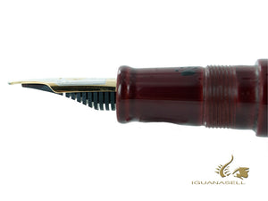 Stylo plume Nakaya Cigar Piccolo, Un chat profitant de la lune, Ebonite