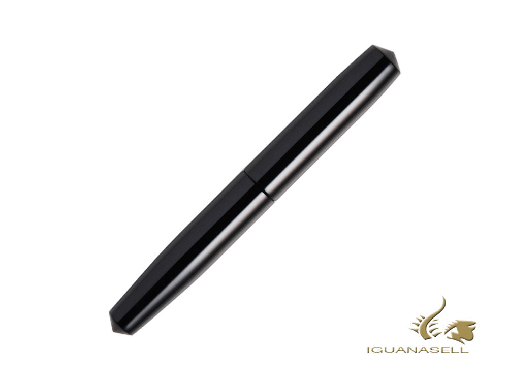 Nakaya Cigar Fountain Pen Piccolo, Black, Ebonite, Gold 14k rodhium