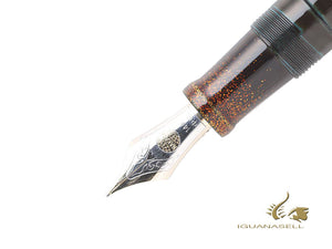 Stylo Plume Cigare Nakaya Piccolo Palmet, Ebonite et laque Urushi