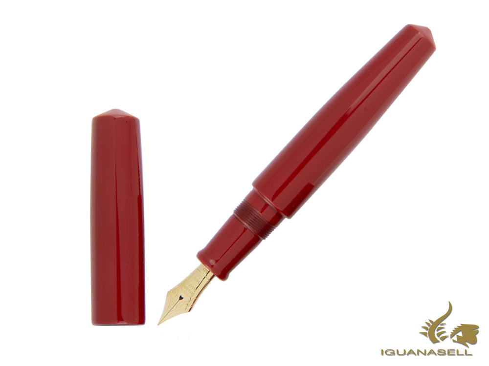 Nakaya Cigar Fountain Pen Piccolo, Shu, Ebonite, 14k Gold